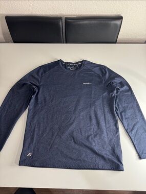 Eddie Bauer Men's Long-Sleeve Navy Performance Tee